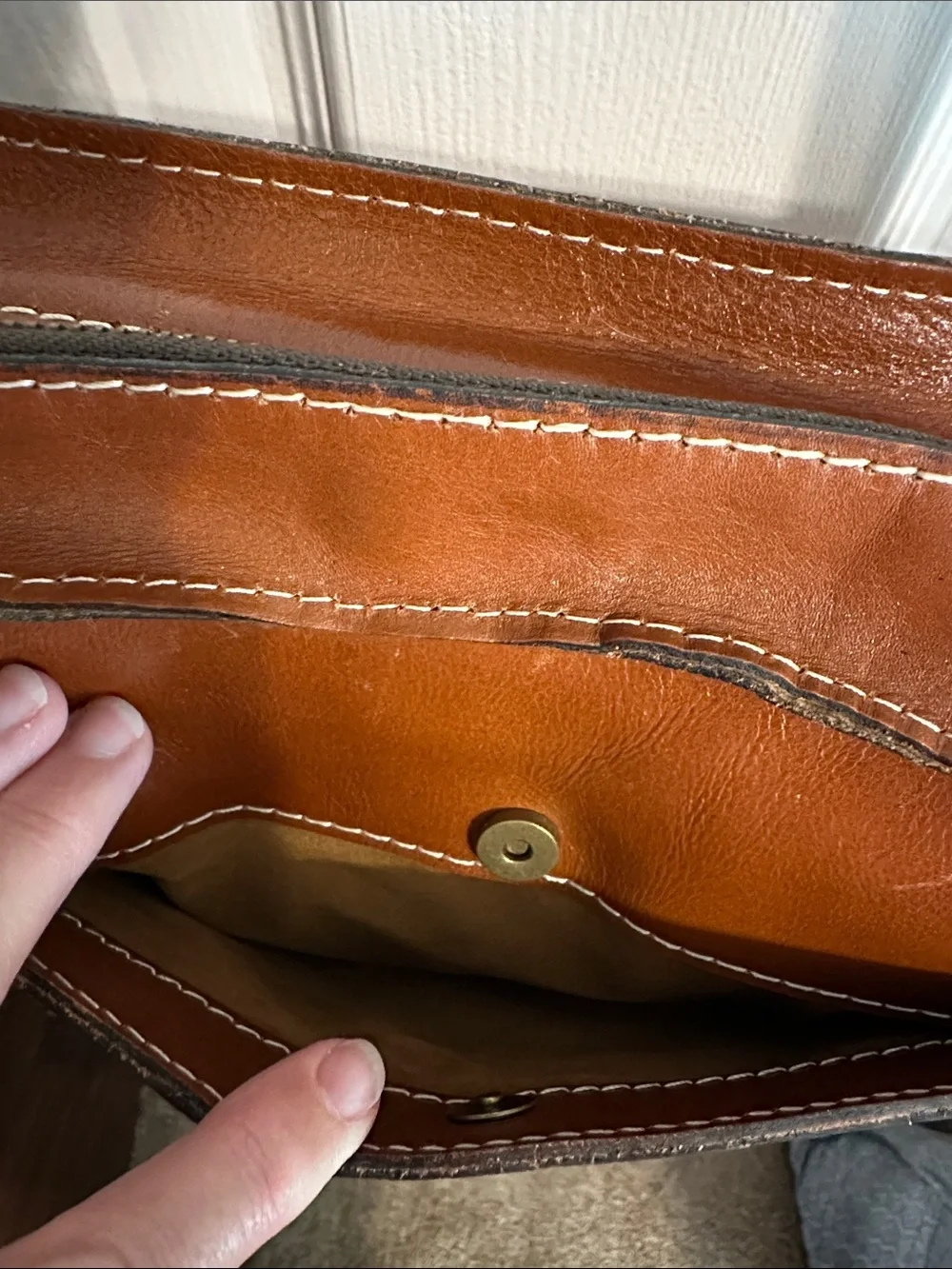 Patricia Nash Cognac Brown Leather Crossbody Bag - Picture 7 of 12